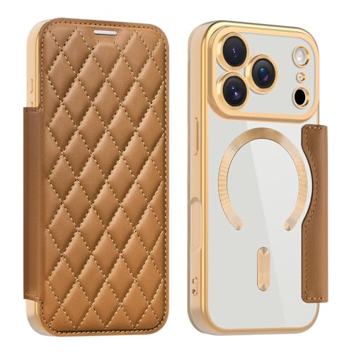 手帳型 iPhoneケース レザー風 ブラウン カードポケット付き Amazon.co.jp: iPhone17 ケース 手帳型 財布型 高級レザー カード